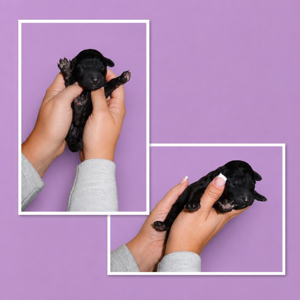 Black female pink collar